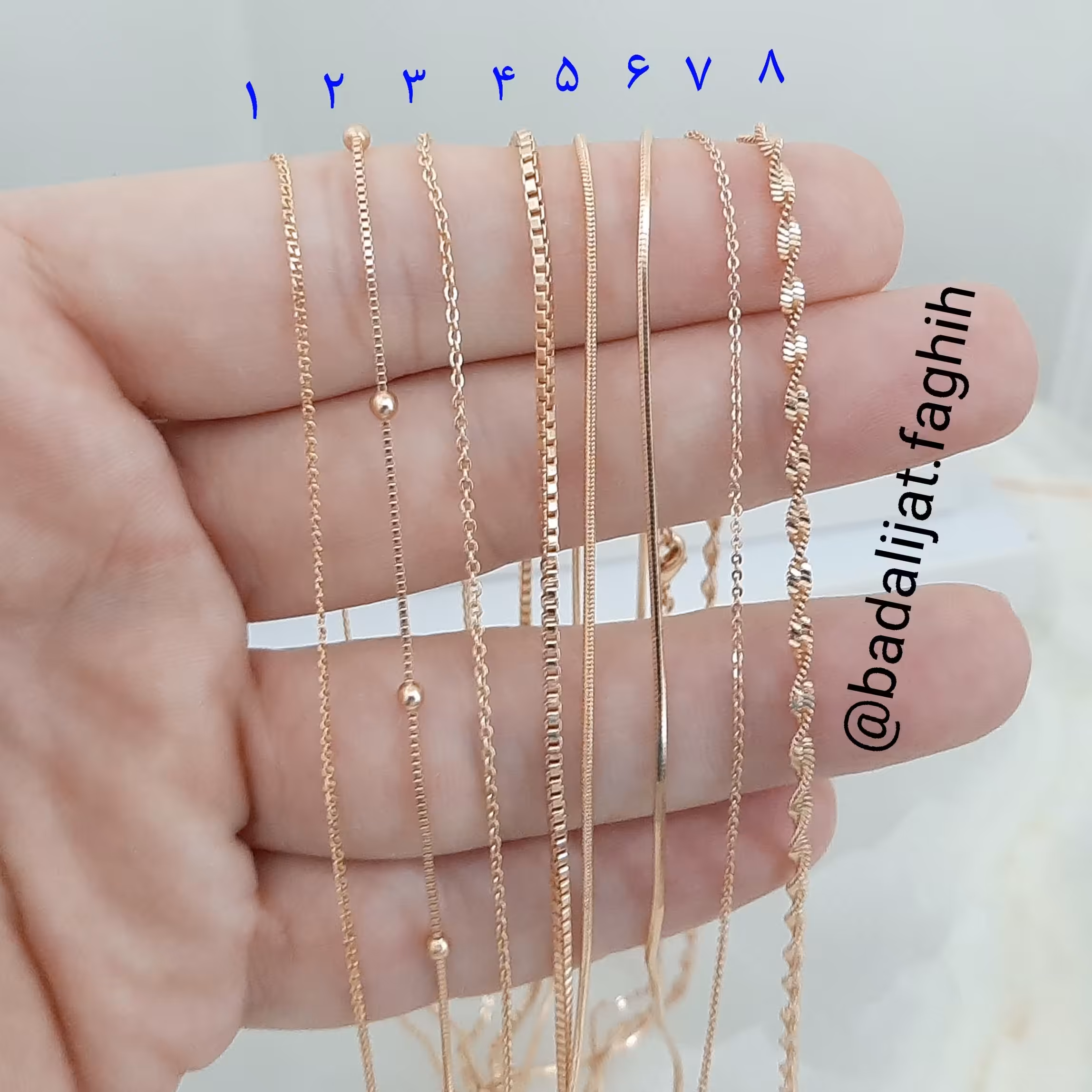  زنجیر های تکی طرح طلا برند ژوپینگ کاملا رنگ ثابت و آبکاری طلا شده و ضد حساسیت توضیحات رو بخونید 