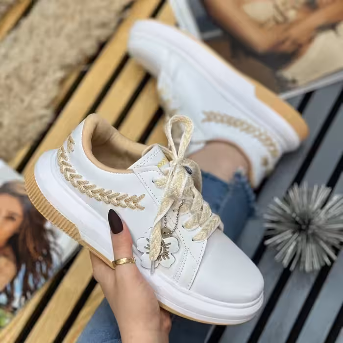 کفش ونس گندمی زنانه مدل گندمان