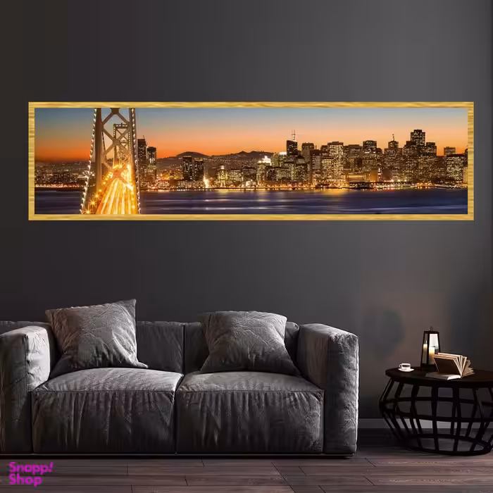 تابلو بکلیت طرح پل و منظره شهر مدل T-7489