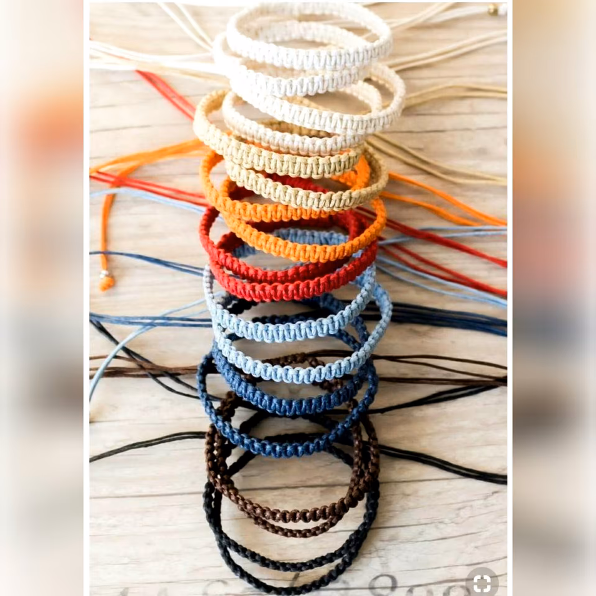 دستبند طرح مکرومه (تنوع رنگبندی)