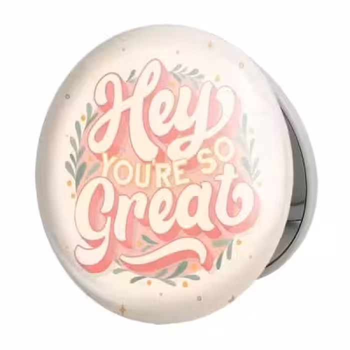 آینه جیبی خندالو طرح جملات انگیزشی مدل تاشو کد 24815