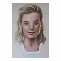 نقاشی مداد رنگی مدل مارگو رابی کد 02