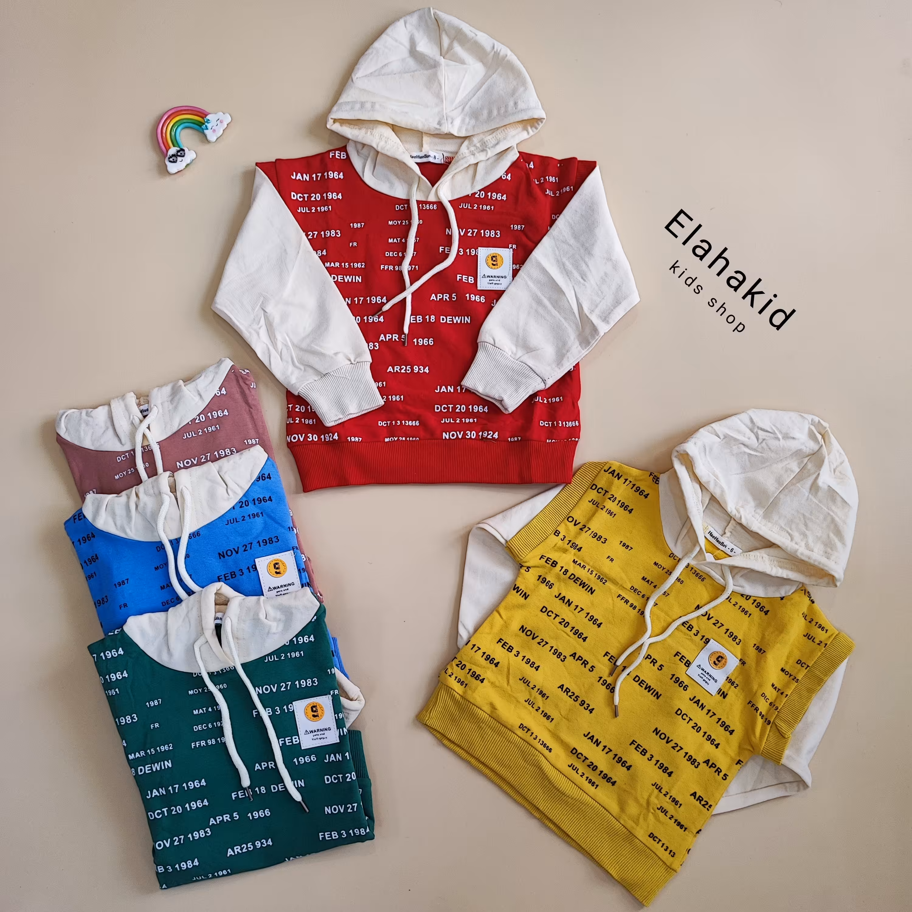 هودی پسرانه طرح حروف انگلیسی وارداتی جنس دورس دونخ لاکرادار   مناسب4فصل 1تا5سال در 5رنگ متنوع