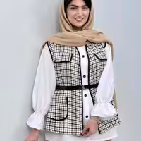 ست دو تیکه کمربند دار