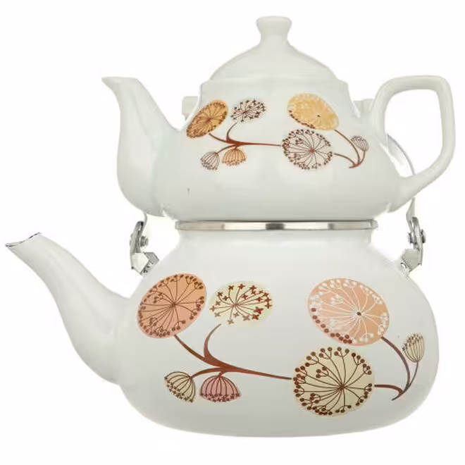 کتری و قوری لعابی کد 03 با ارسال رایگان