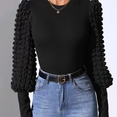 شومیز مجلسی آستین پفکی10275