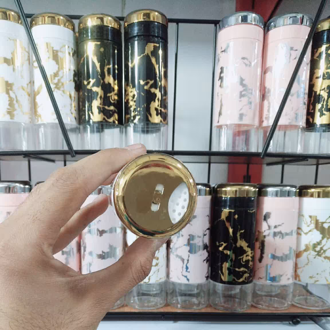 ادویه پاش ماربل سایز 3 درب کروم