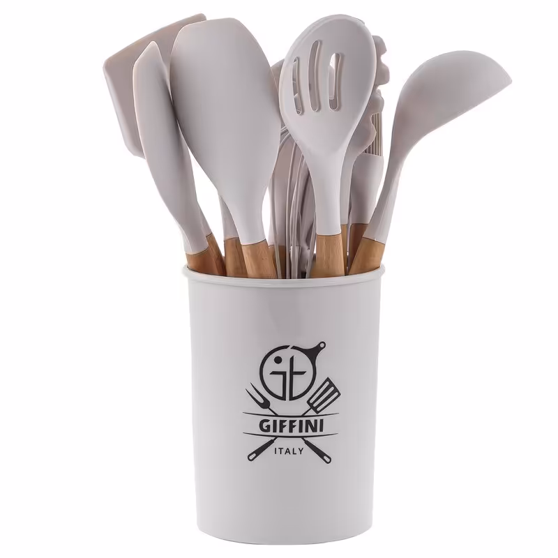 سرویس کفگیر ملا قه 11 پارچه ( کرم ) جی فی نی GIFFINI  مدل 01