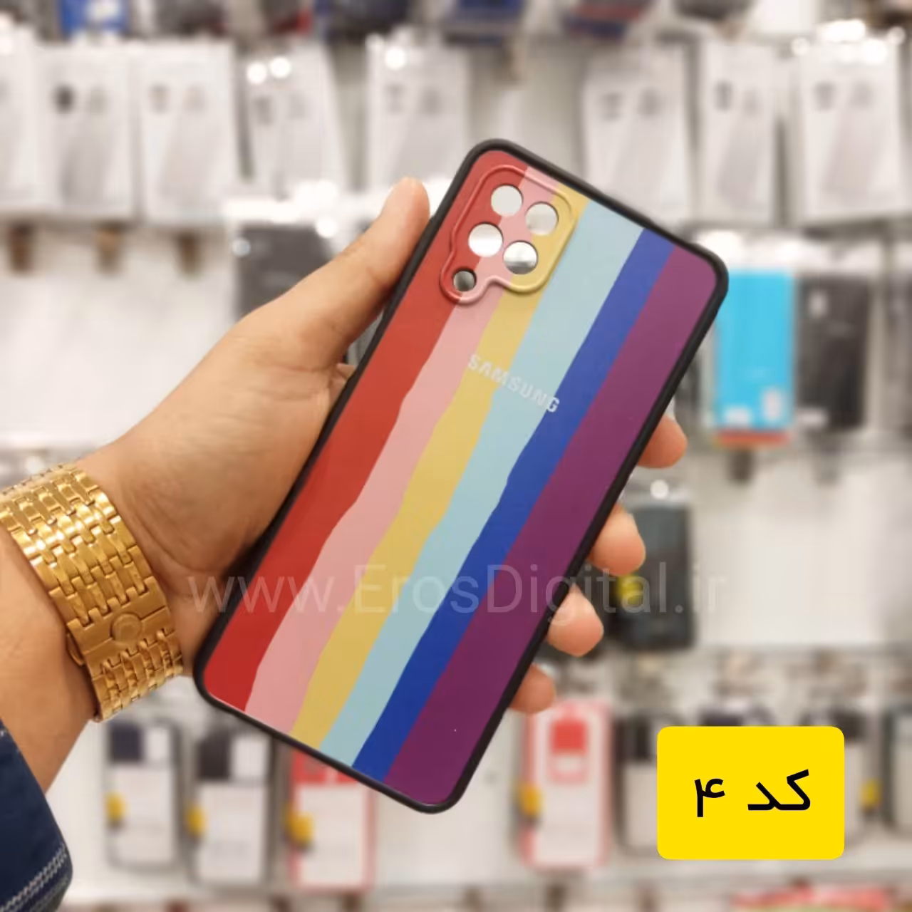 قاب گوشی A12 طرح دار رنگین کمانی TPU (محافظ لنز دار)