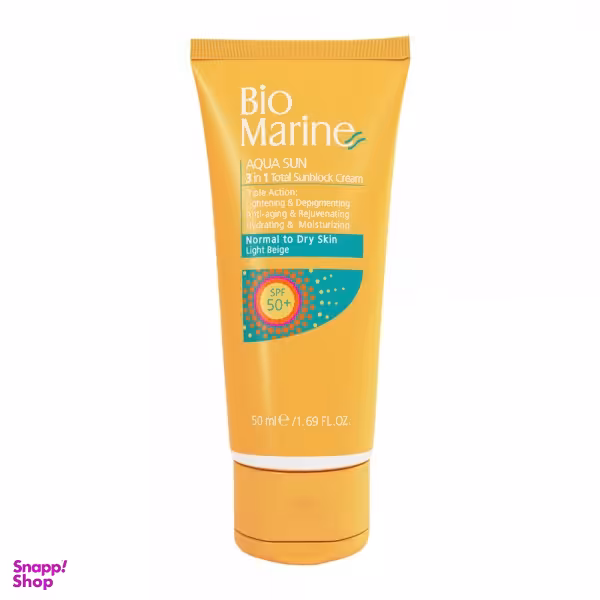 کرم ضد آفتاب رنگی بایومارین (Bio Marine) مناسب پوست های معمولی و خشک با SPF50