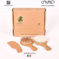 شانه و برس 3 تکه چوبی کاوالو cavalo