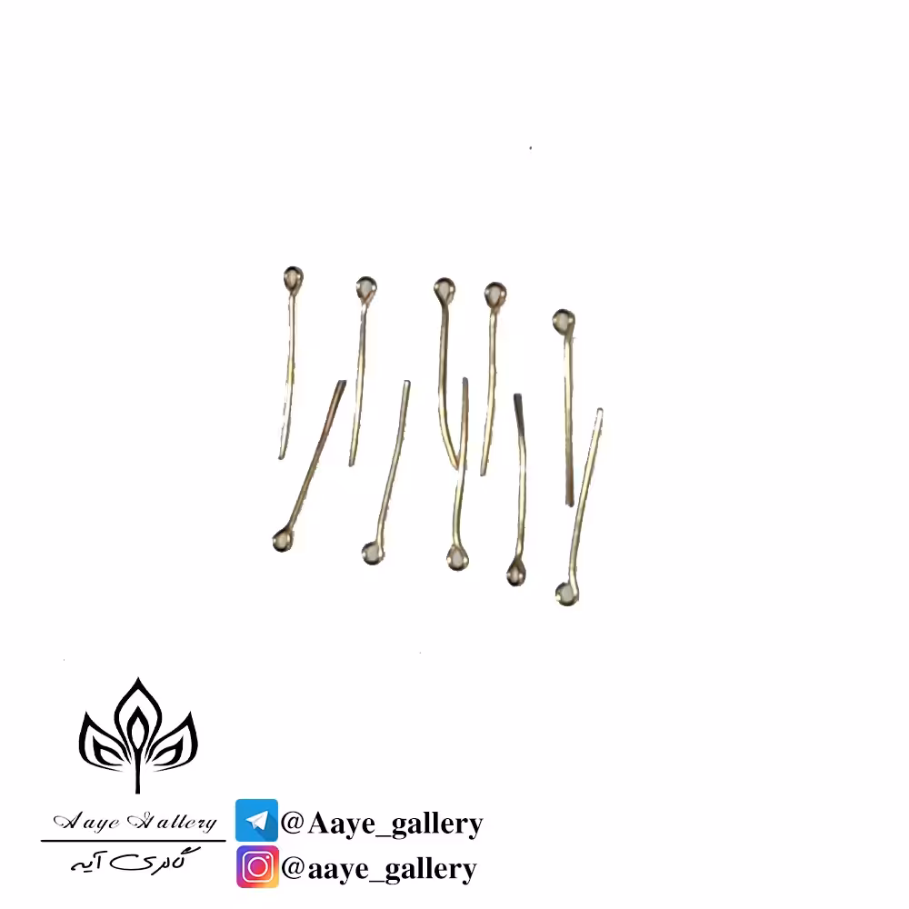 میخ ته گرد طلایی بسته 20 عددی 