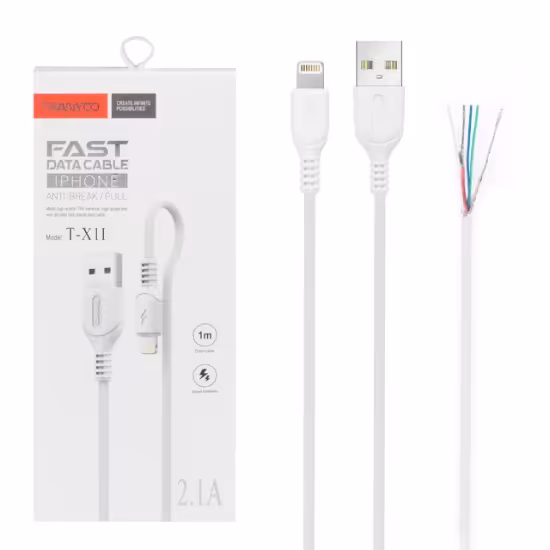 کابل تبدیل USB به lightning ترانیو مدل T-X1I طول 1متر
