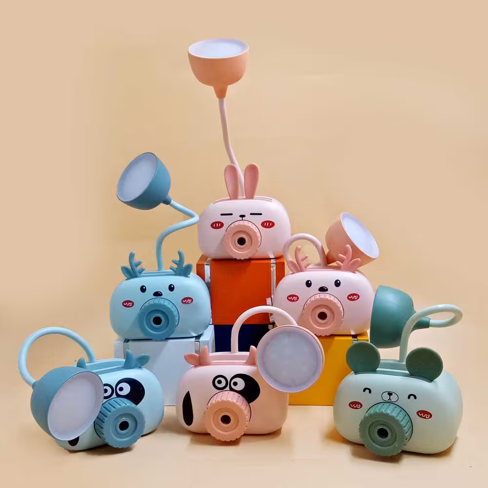 چراغ مطالعه جاقلمی و تراش دار طرح دوربین حیوانات