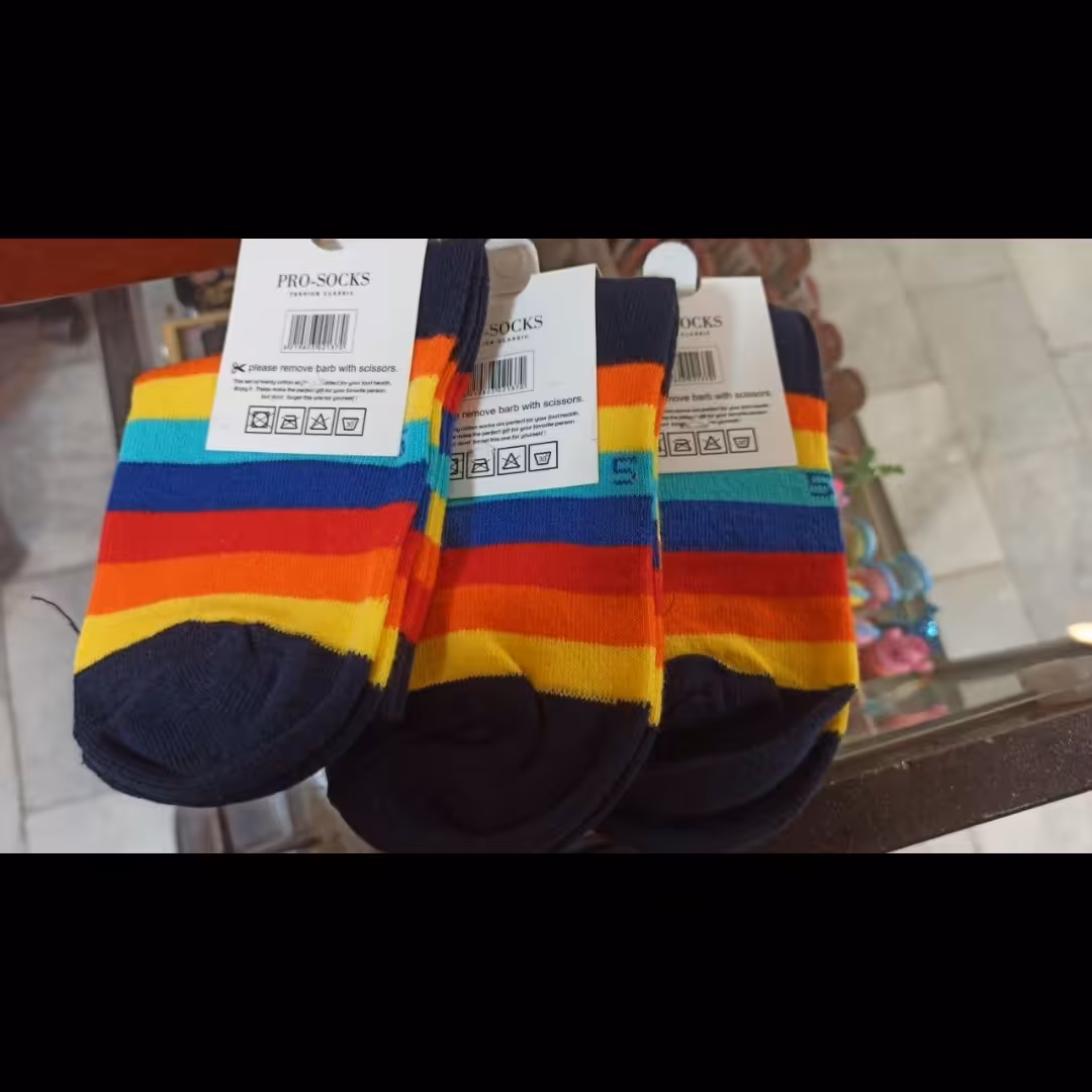 جوراب راه راه رنگی