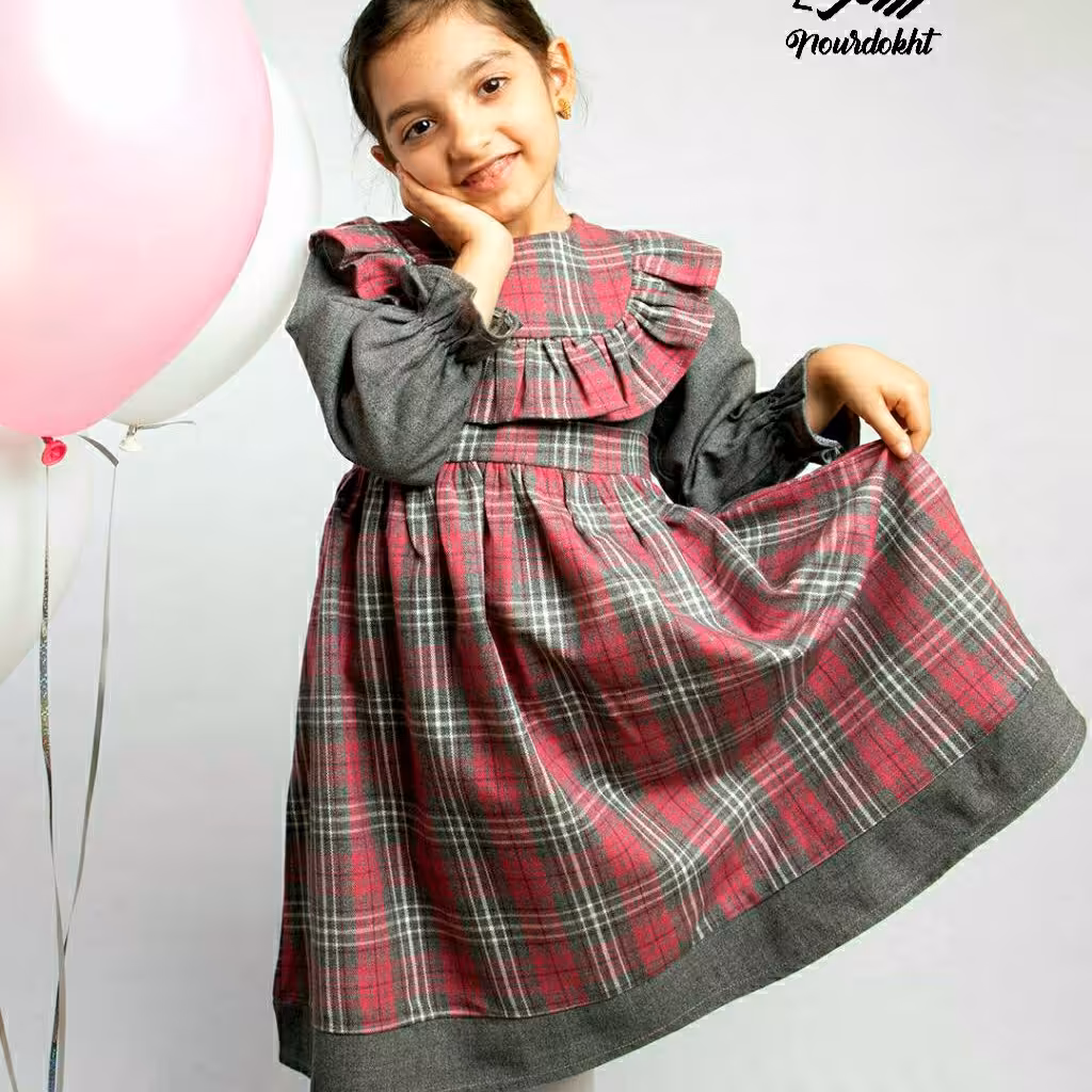 پیراهن دخترانه گرم بچگانه سایز 5سال