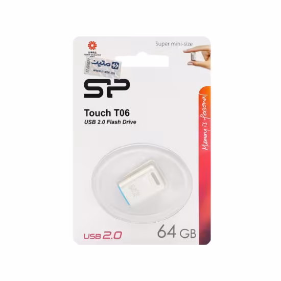 فلش مموری سیلیکون پاور مدل Touch T06 ظرفیت 64 گیگابایت