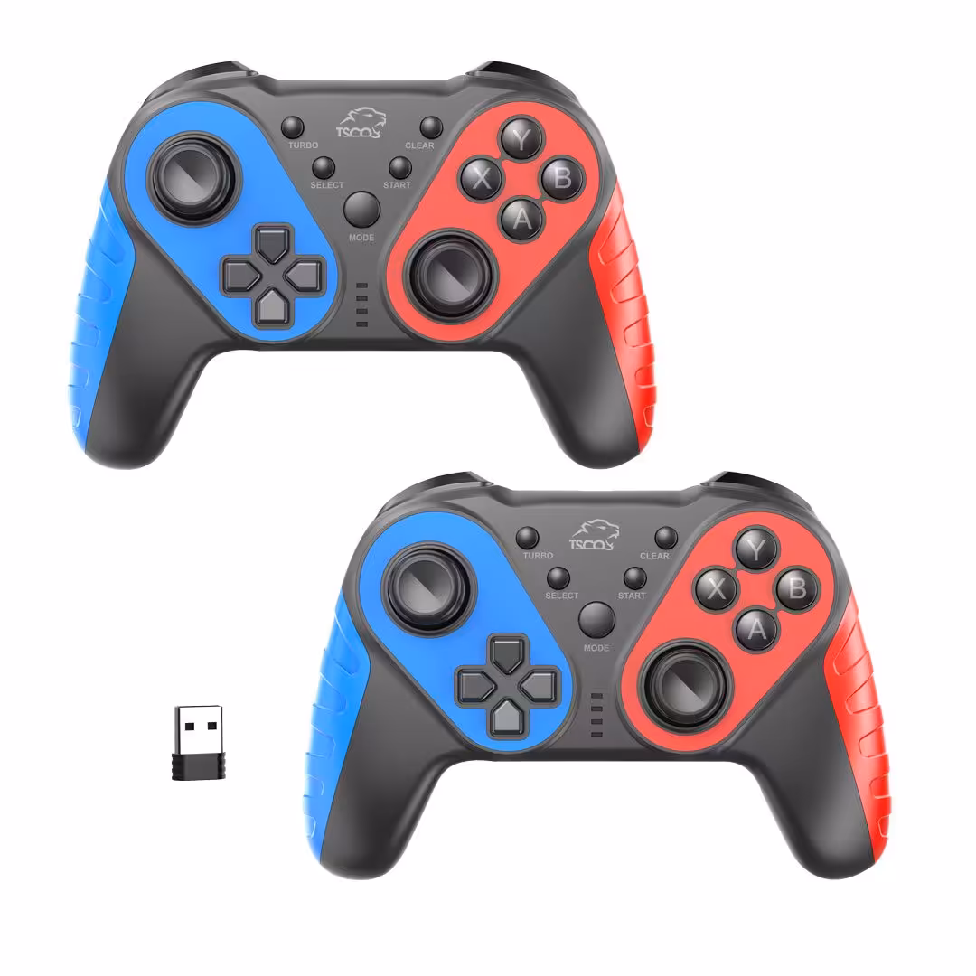 دسته بازی دوتایی شوک دار وایرلس تسکو مدل TG150W X2Gamepad TSCO TG150W x2 Shock Wireless