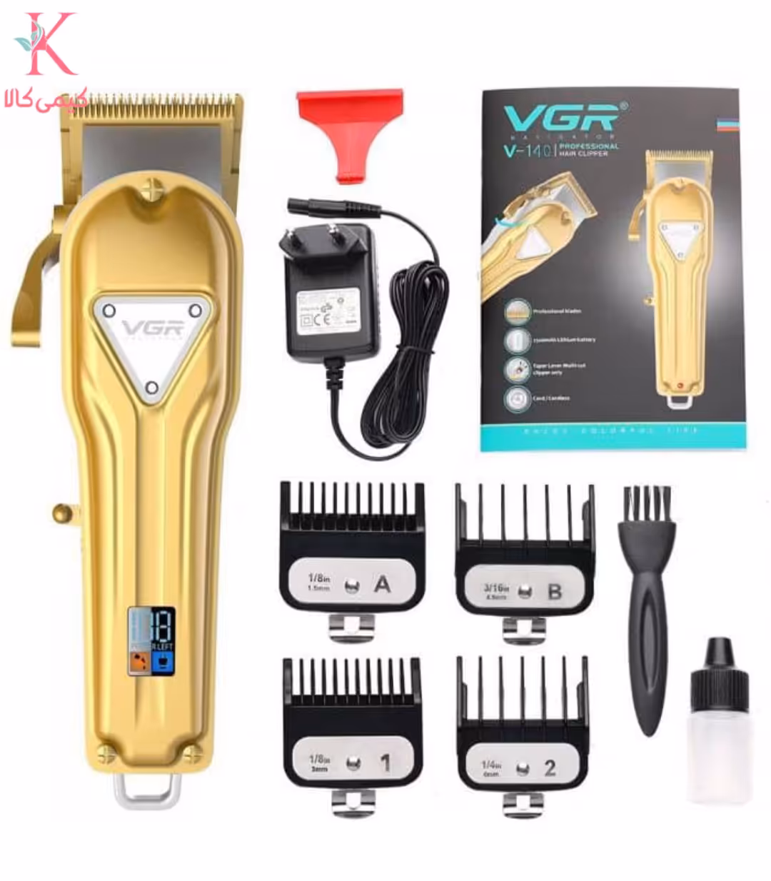 ماشین اصلاح موی سر و صورت وی جی ار مدل V-140 اصلی