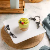 دیس چینی مربع دسته پیوتر لوازم خانگی کاج 