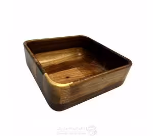 بشقاب مربع چوبی آماهوم سایز 25 کد 9220