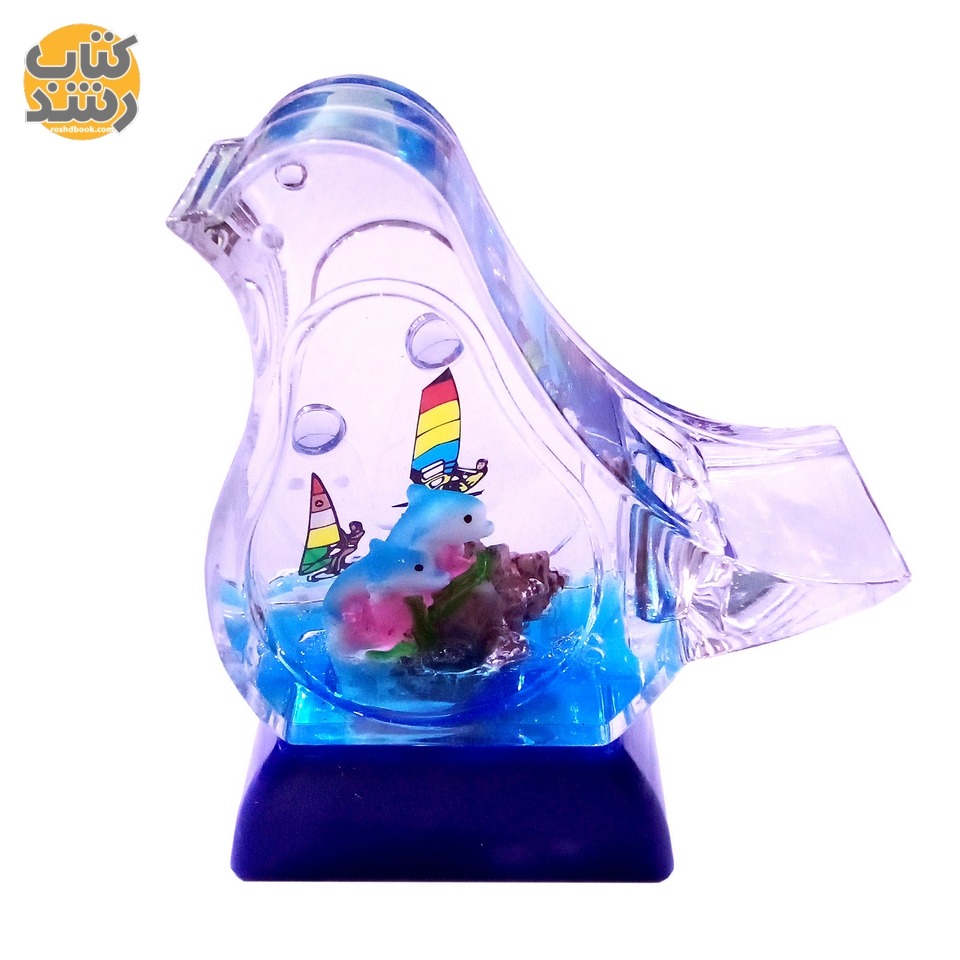 جاقلمی رومیزی آکواریوم موزیکالی طرح پرنده