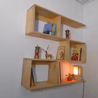 کتابخانه چوبی شلف چوبی  مناسب کتاب و دکور یا اتاق کودک واسه اسباب بازی 