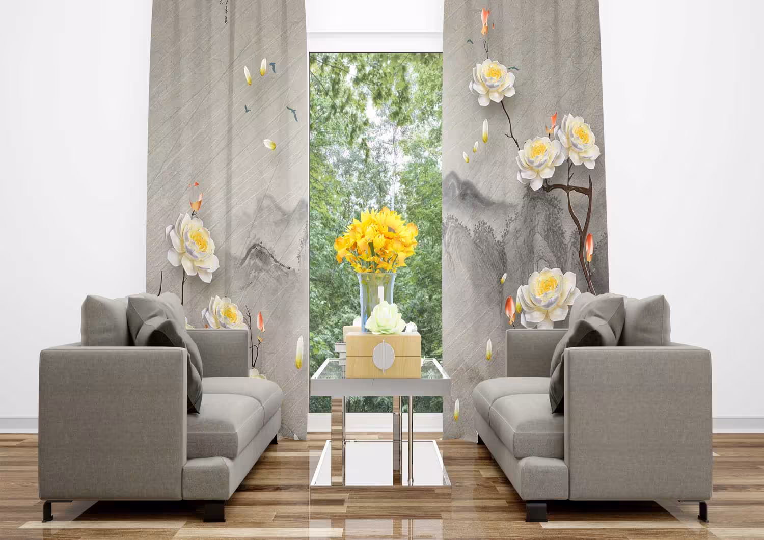 پرده تصویری طرح گل