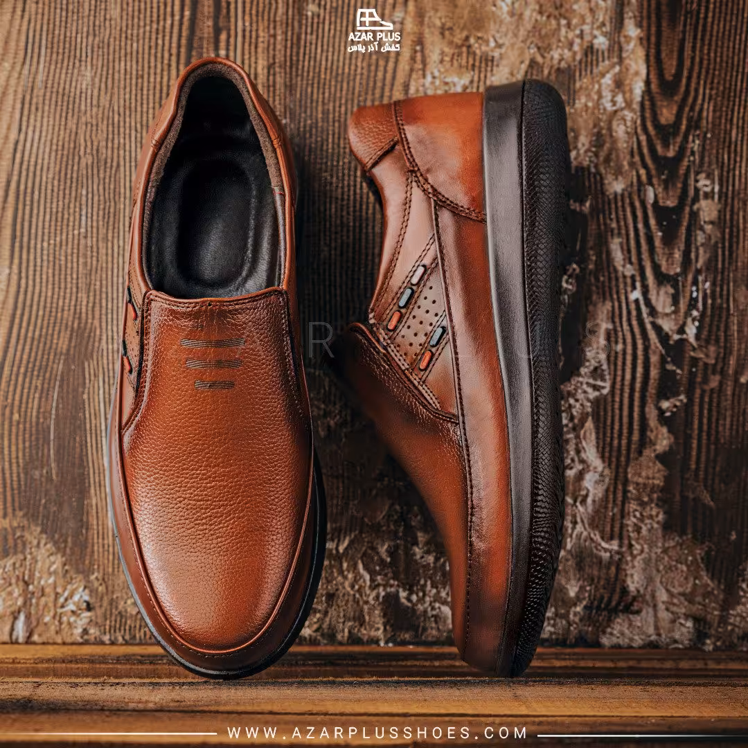 کفش اسپرت تمام چرم اصل گاوی راحتی و طبی مدل آرتا پسرانه و مردانه