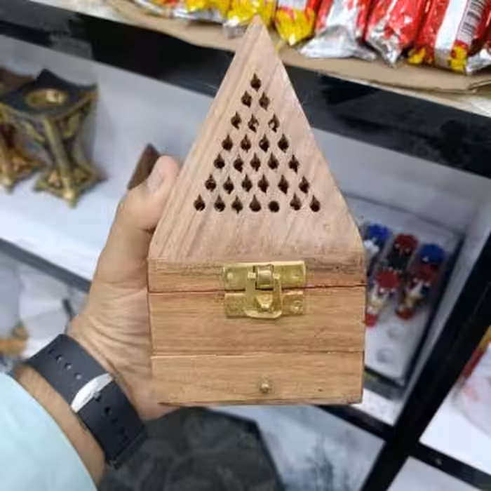 بخور چوبی مثلثی ذغالی همراه با ذغال مخصوص اشانتیون