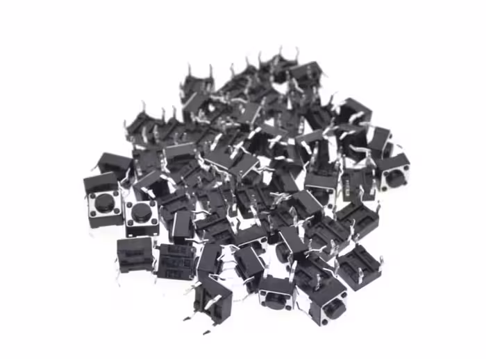 بسته 10 عددی تک سوئیچ 6x6x4.3mm مشکی | amazonchi