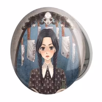 آینه جیبی خندالو طرح سریال ونزدی Wednesday مدل تاشو کد 25208