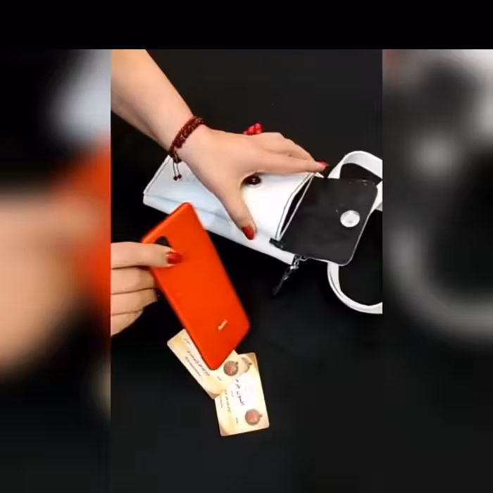 کیف دستی و رودوشی  دور زیپ با جای موبایل