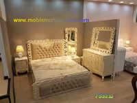 سرویس خواب ام دی اف کد7532شامل تخت/پاتختی/دراور/قاب اینه