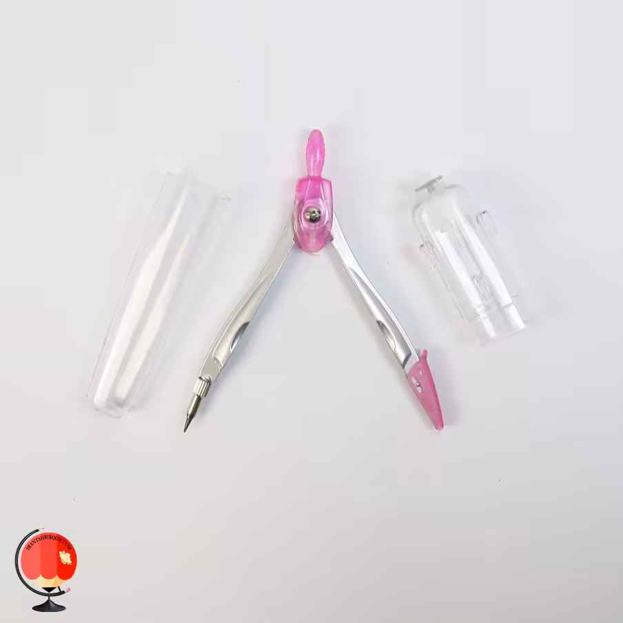 پرگار فلزی ساده رنگ صورتی