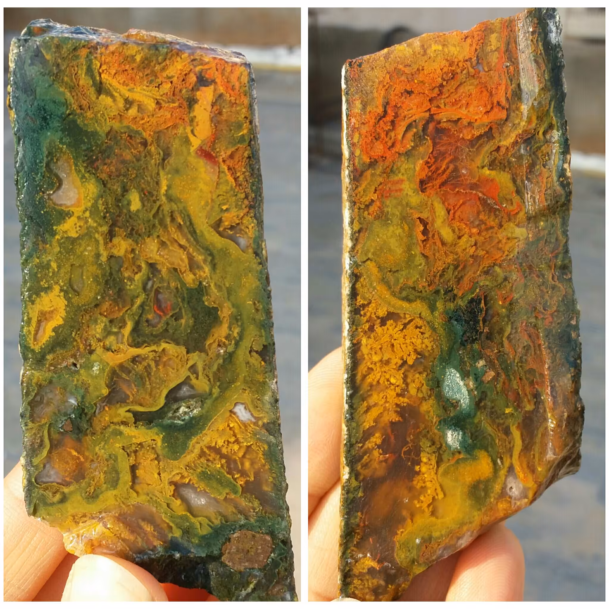 اسلایس سنگ راف عقیق منظره 7رنگ دو طرفه خارق العاده شاهکار خلقت کاملا طبیعی
با قابلیت ساخت چند نگین دیدنی و محشر
کد 8176