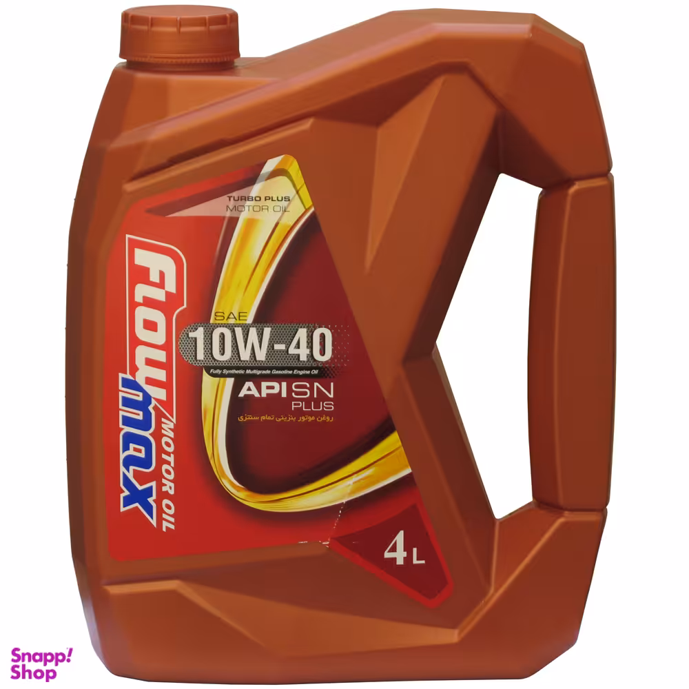 روغن موتور بنزینی فلومکس مدل توربوپلاس 10W-40 SN حجم 4 لیتر
