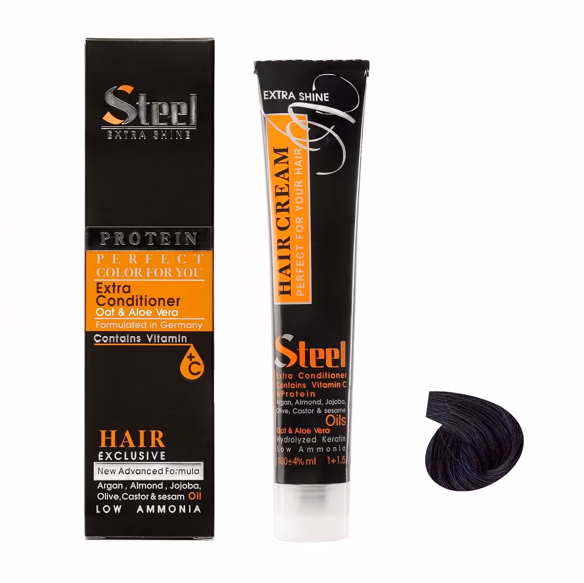 رنگ مو استیل شماره 1.1 حجم 100 میلی لیتر رنگ مشکی پرکلاغی