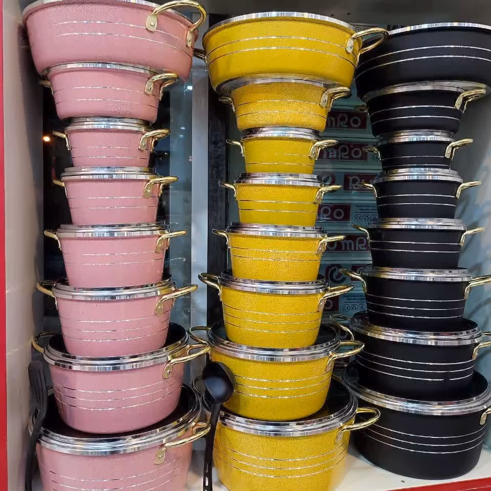 سرویس قابلمه 15 پارچه گلدانی