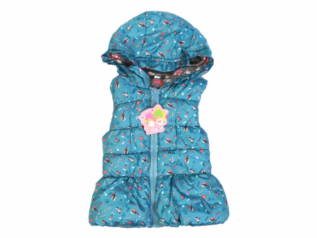 پافر دخترانه توکرکی طرحدار دارای لایه پشم شیشه