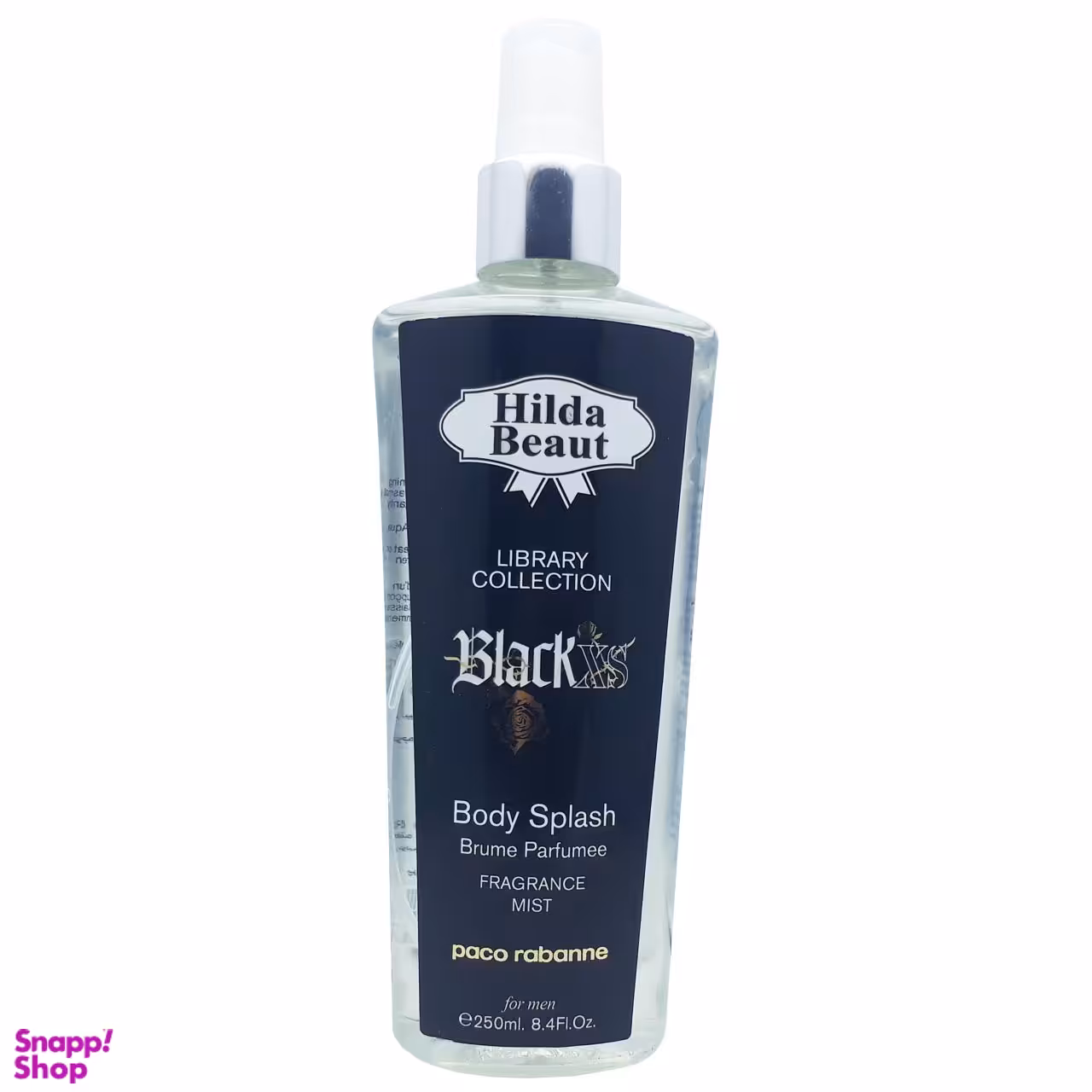 بادی اسپلش مردانه هیلدا بیوت (Hilda Beaut) مدل BLACK XS حجم 250 میلی‌لیتر