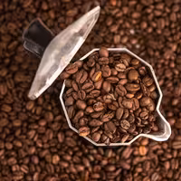 دان قهوه روبوستا دارک تازه رست فول کافئین.بسته بندی500 گرمی