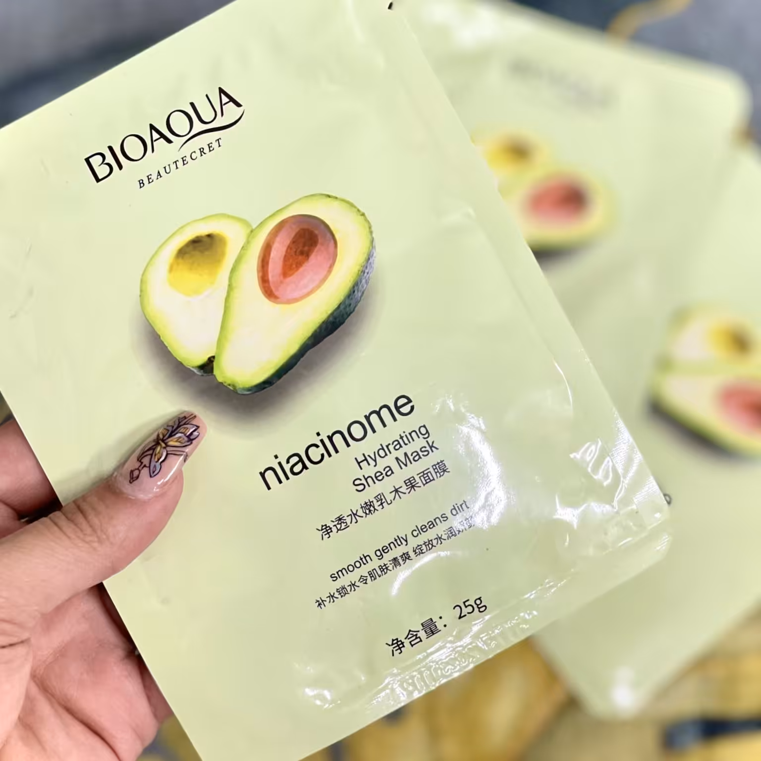 ماسک ورقه ای آووکادو بیوآکوا اورجینال پک 10 عددی بصرفه و اقتصادی