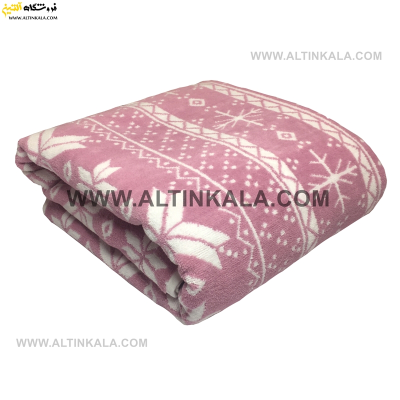 حوله حمام برند ماندگارطرح برف رنگ پیازی سایز 100×160