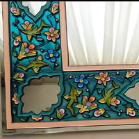 آینه ویترای با طرح تذهیب،مناسب برای دکور منازل و ...