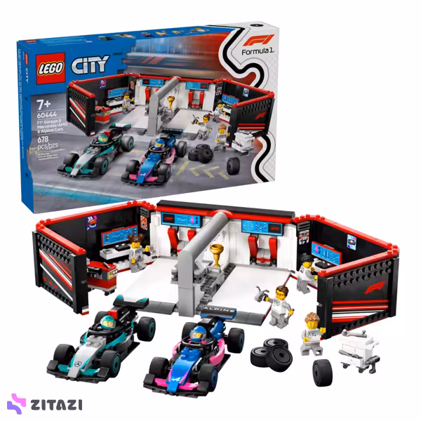 لگو سری سیتی مدل Garage with Mercedes-AMG and Alpine Cars کد 60444