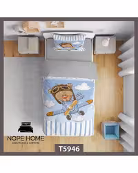 سرویس لحاف روتختی کودک یک نفره 5 تکه نوپه هوم Nopehome طرح فانتزی کد T5946