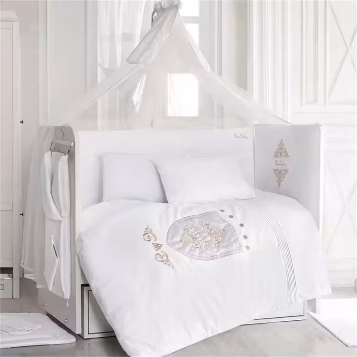 سرویس خواب پیرگاردین اصل ترکیه  9 تکه گارددار جدید 80*135 سانت  پیرگاردین    pierre cardinمدل elegance