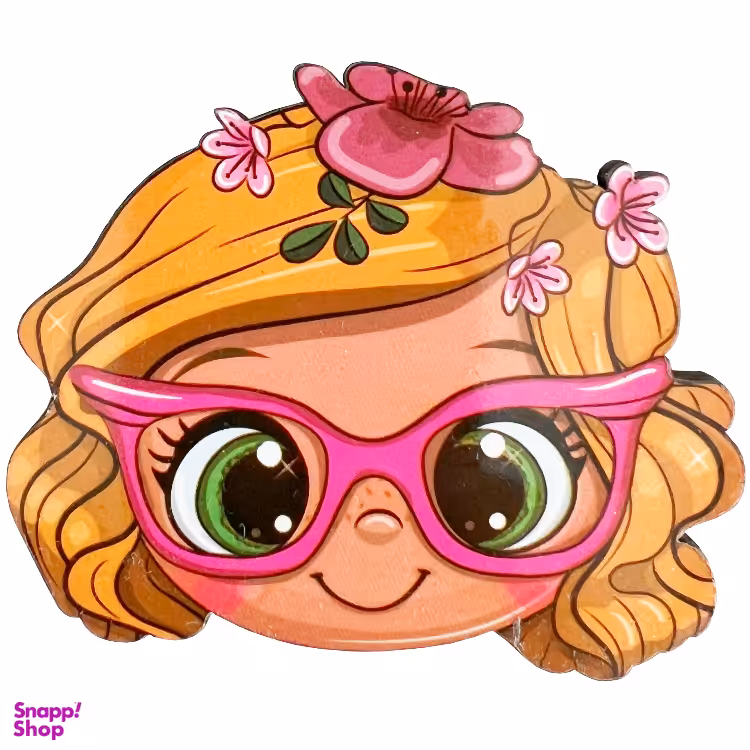 آینه دست ساز جیبی طرح موگه دختر بلا کد mouge.1 رنگ صورتی