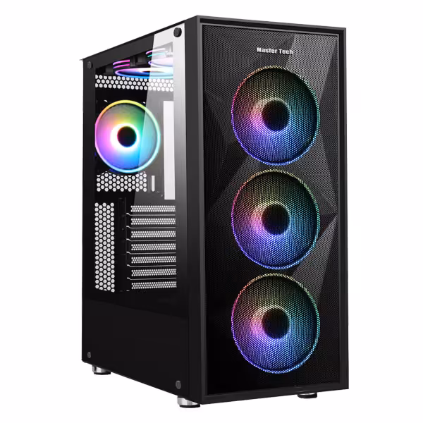 مشخصات، قیمت و خرید کیس کامپیوتر مسترتک مدل HUNTER X GLASS ARGB قیمت بروز